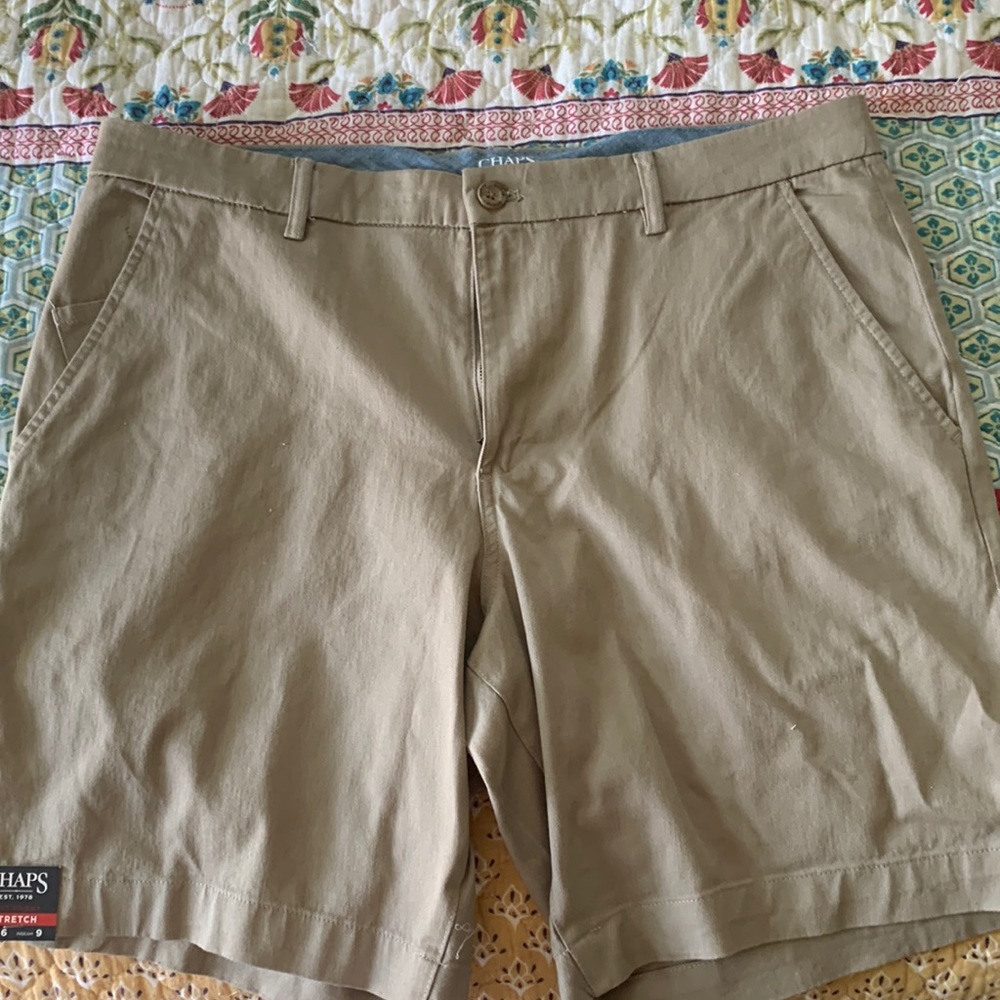 Mens Chaps Khaki Shorts Size 36